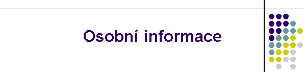 Osobn� informace
